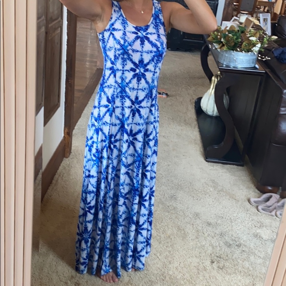 Blue Print Maxi Dress
